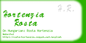 hortenzia rosta business card
